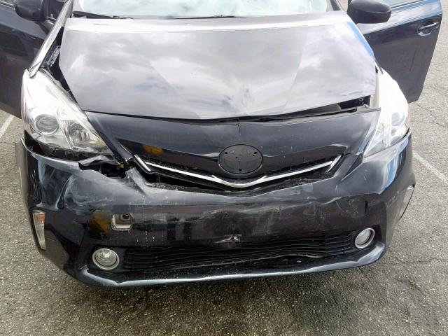 JTDZN3EU4C3134129 - 2012 TOYOTA PRIUS V BLACK photo 7