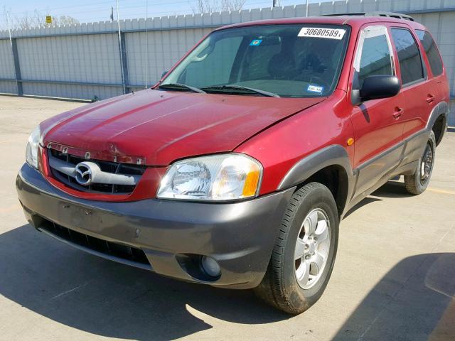 4F2CZ06124KM01806 - 2004 MAZDA TRIBUTE ES წითელი ფოტო 2