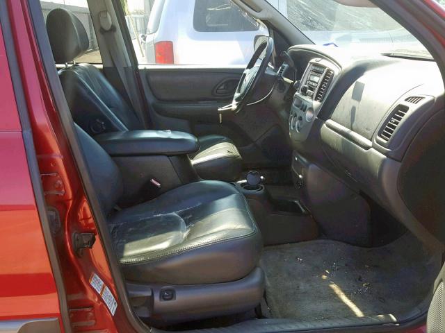 4F2CZ06124KM01806 - 2004 MAZDA TRIBUTE ES წითელი ფოტო 5