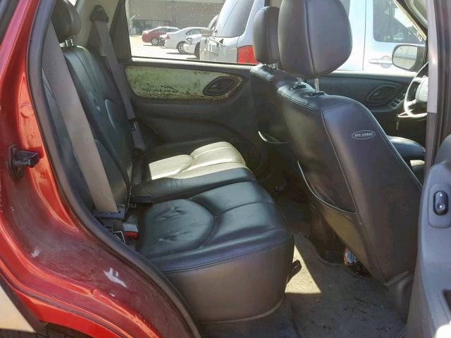 4F2CZ06124KM01806 - 2004 MAZDA TRIBUTE ES წითელი ფოტო 6