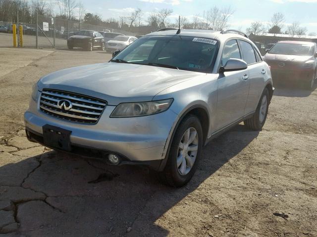 JNRAS08W55X213435 - 2005 INFINITI FX35 SILVER photo 2