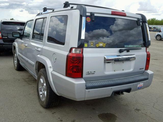 1J8HG58287C553191 - 2007 JEEP COMMANDER SILVER photo 3