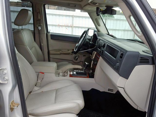 1J8HG58287C553191 - 2007 JEEP COMMANDER SILVER photo 5