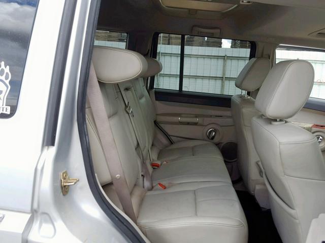 1J8HG58287C553191 - 2007 JEEP COMMANDER SILVER photo 6