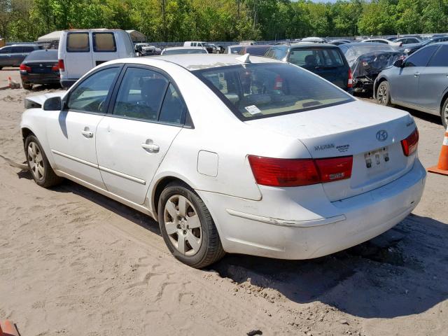 5NPET46C09H478859 - 2009 HYUNDAI SONATA GLS WHITE photo 3