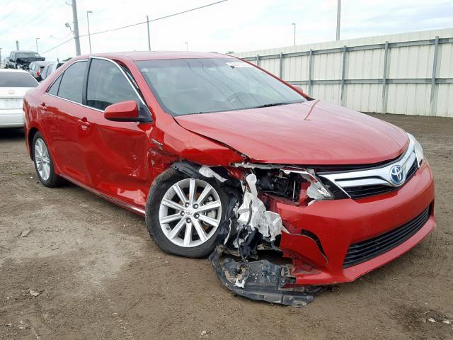 4T1BD1FK9CU050626 - 2012 TOYOTA CAMRY HYBR RED photo 1