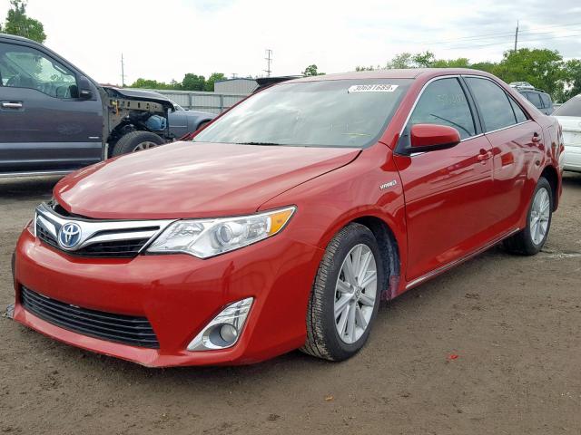 4T1BD1FK9CU050626 - 2012 TOYOTA CAMRY HYBR RED photo 2