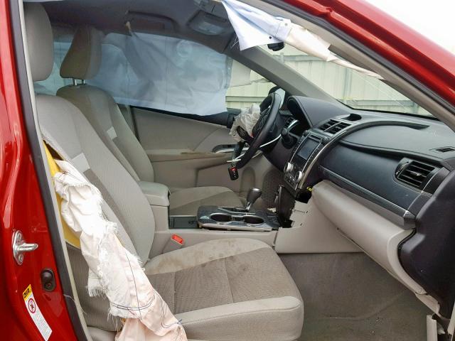 4T1BD1FK9CU050626 - 2012 TOYOTA CAMRY HYBR RED photo 5