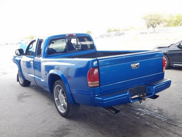 1B7GL22Z1YS600376 - 2000 DODGE DAKOTA  photo 3