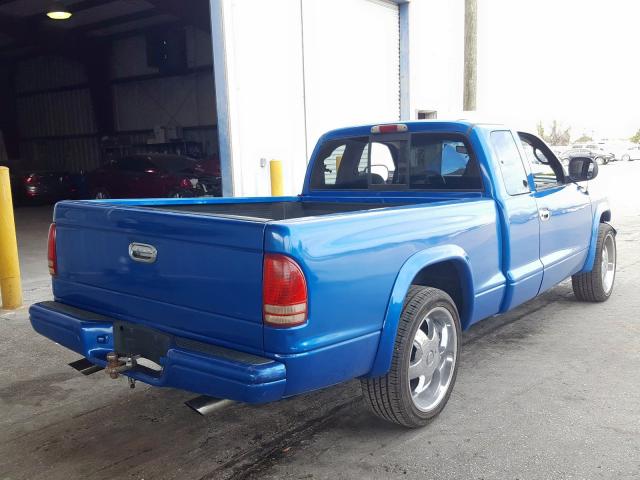 1B7GL22Z1YS600376 - 2000 DODGE DAKOTA  photo 4