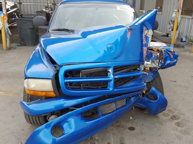 1B7GL22Z1YS600376 - 2000 DODGE DAKOTA  photo 7