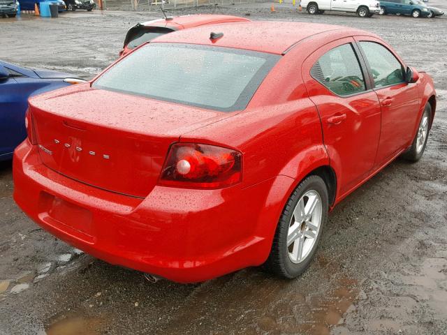 1B3BD1FB9BN577046 - 2011 DODGE AVENGER MA RED photo 4