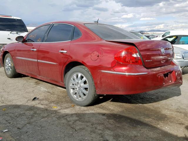 2G4WD582281376163 - 2008 BUICK LACROSSE C RED photo 3