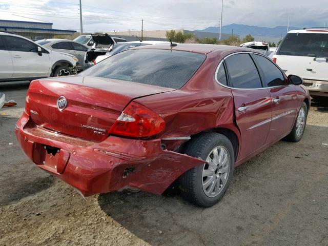 2G4WD582281376163 - 2008 BUICK LACROSSE C RED photo 4