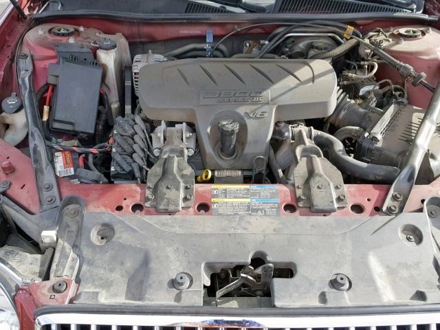 2G4WD582281376163 - 2008 BUICK LACROSSE C RED photo 7