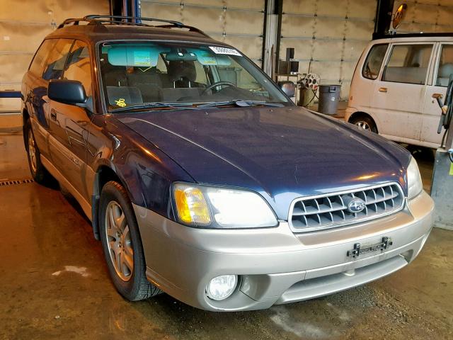 4S3BH675237604585 - 2003 SUBARU LEGACY OUT BLUE photo 1