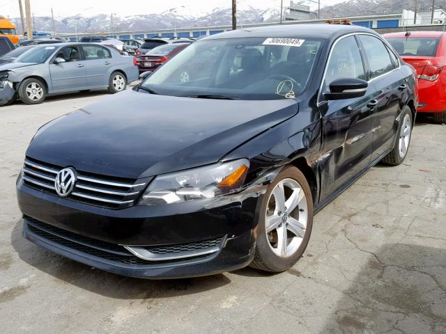 1VWBS7A38EC116134 - 2014 VOLKSWAGEN PASSAT SE BLACK photo 2