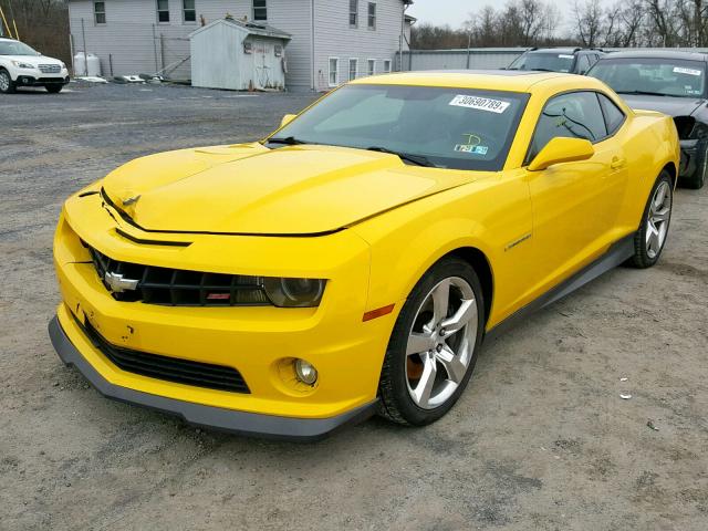 2G1FT1EWXB9101407 - 2011 CHEVROLET CAMARO 2SS YELLOW photo 2