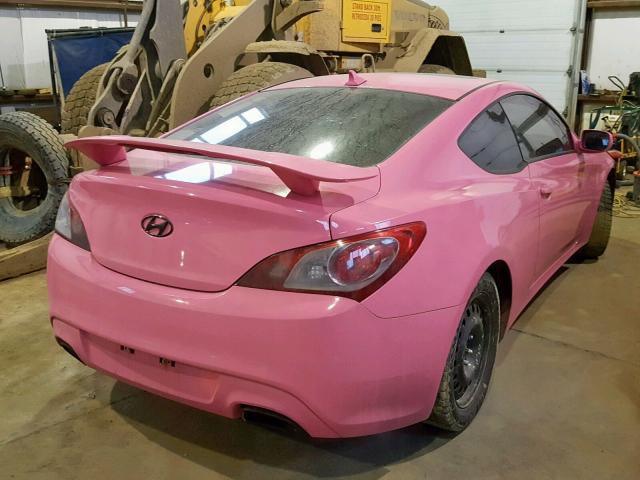 KMHHT6KDXAU017701 - 2010 HYUNDAI GENESIS CO PINK photo 4