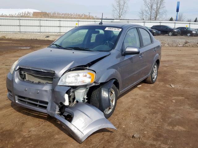 KL1TD5DE9AB124253 - 2010 CHEVROLET AVEO LS GRAY photo 2