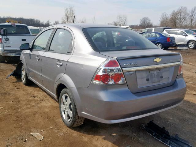 KL1TD5DE9AB124253 - 2010 CHEVROLET AVEO LS GRAY photo 3