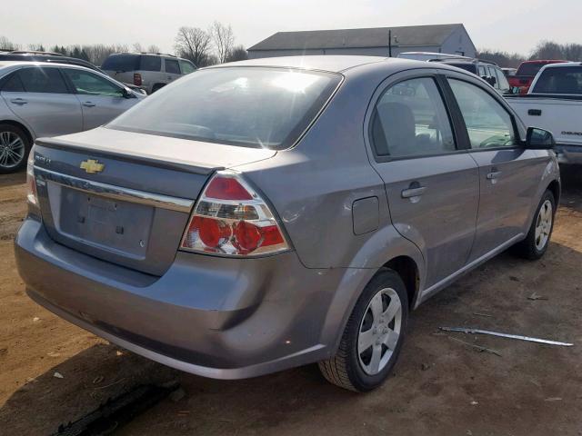 KL1TD5DE9AB124253 - 2010 CHEVROLET AVEO LS GRAY photo 4