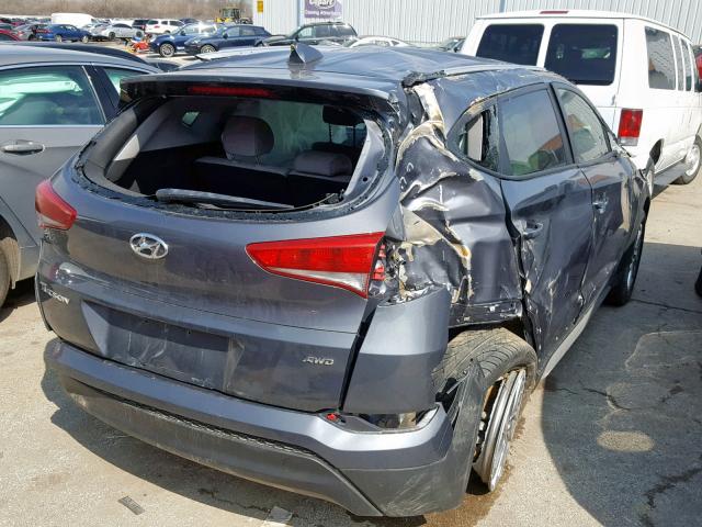 KM8J3CA46JU748918 - 2018 HYUNDAI TUCSON SEL GRAY photo 4