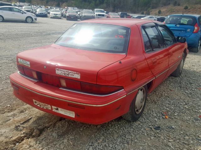 1G4NV55D9SC433376 - 1995 BUICK SKYLARK GR RED photo 4