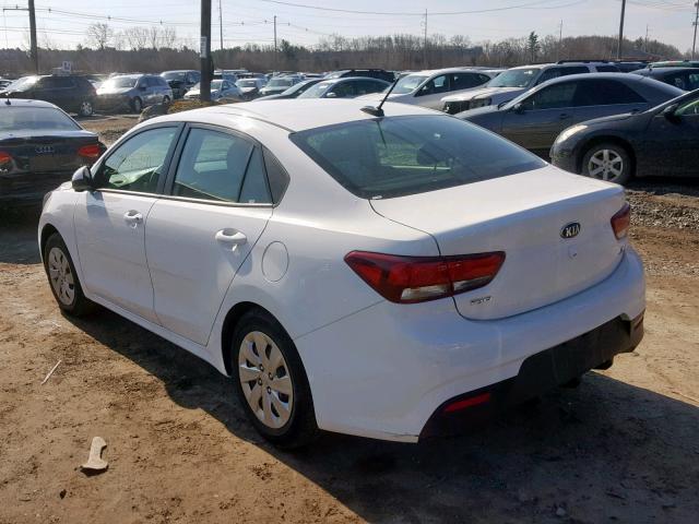 3KPA24AB5JE071144 - 2018 KIA RIO LX WHITE photo 3