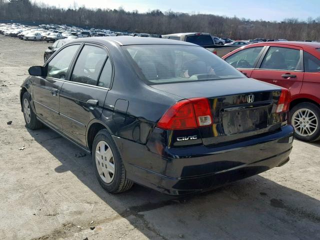 1HGES16325L001777 - 2005 HONDA CIVIC DX V BLACK photo 3