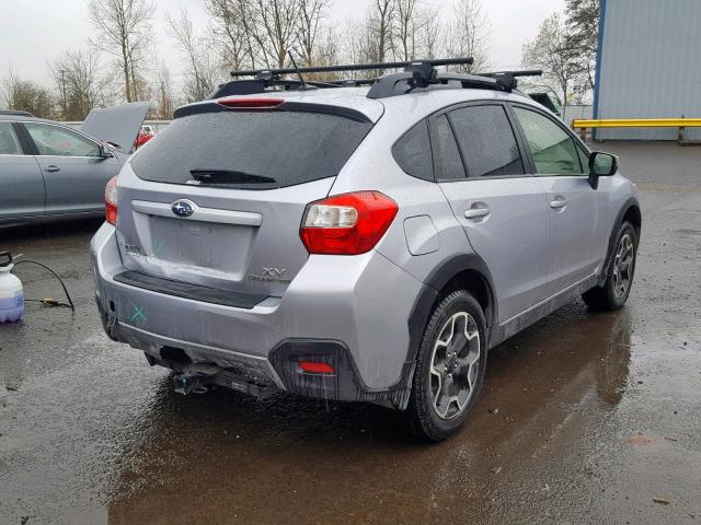 JF2GPAMC5F8209105 - 2015 SUBARU XV CROSSTR SILVER photo 4