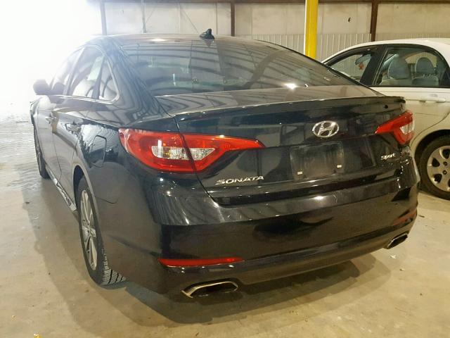 5NPE34AF1FH091766 - 2015 HYUNDAI SONATA SPO BLACK photo 3