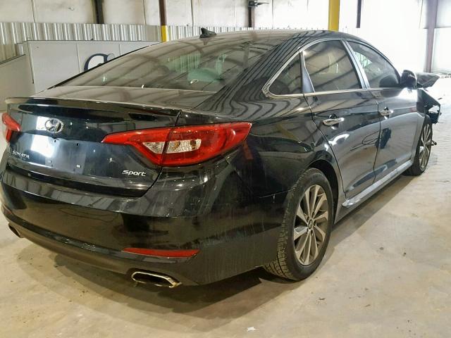 5NPE34AF1FH091766 - 2015 HYUNDAI SONATA SPO BLACK photo 4