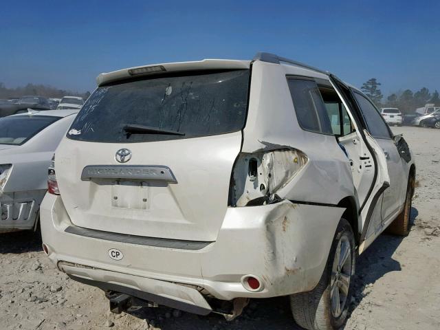 5TDYK3EH7AS022475 - 2010 TOYOTA HIGHLANDER WHITE photo 4