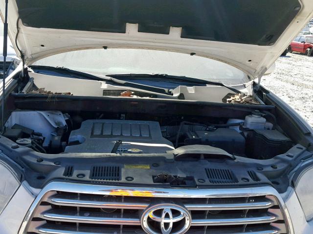 5TDYK3EH7AS022475 - 2010 TOYOTA HIGHLANDER WHITE photo 7