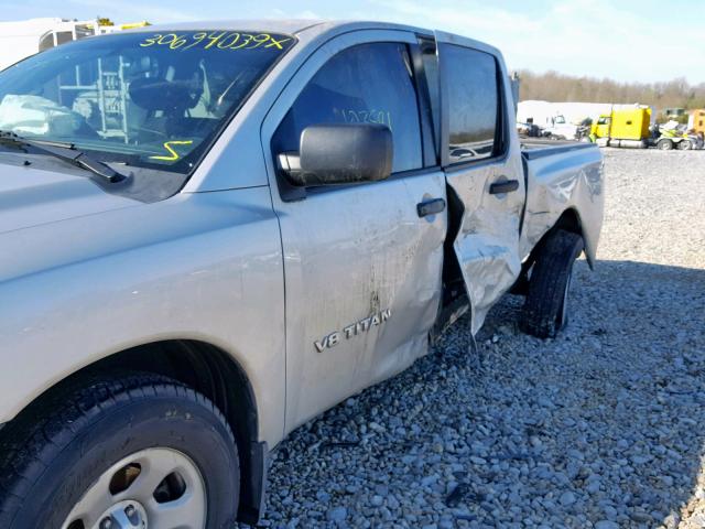 1N6BA0EK6EN502941 - 2014 NISSAN TITAN S SILVER photo 9