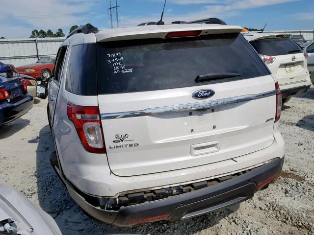 1FM5K8F8XFGA05228 - 2015 FORD EXPLORER L WHITE photo 3