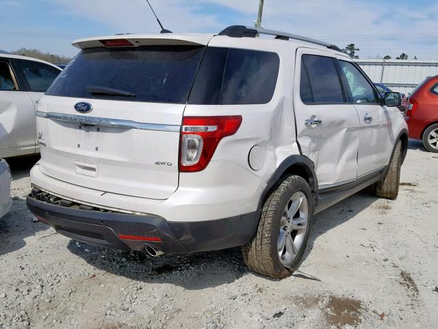 1FM5K8F8XFGA05228 - 2015 FORD EXPLORER L WHITE photo 4