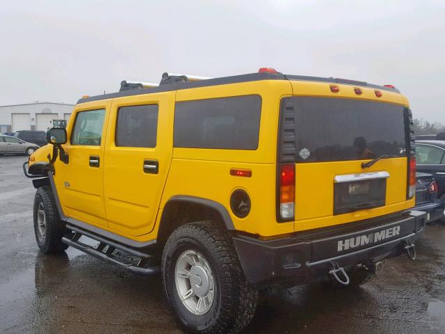 5GRGN23U53H107415 - 2003 HUMMER H2 YELLOW photo 3