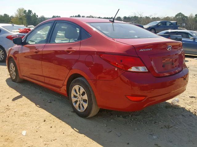 KMHCT4AE8HU291532 - 2017 HYUNDAI ACCENT SE RED photo 3