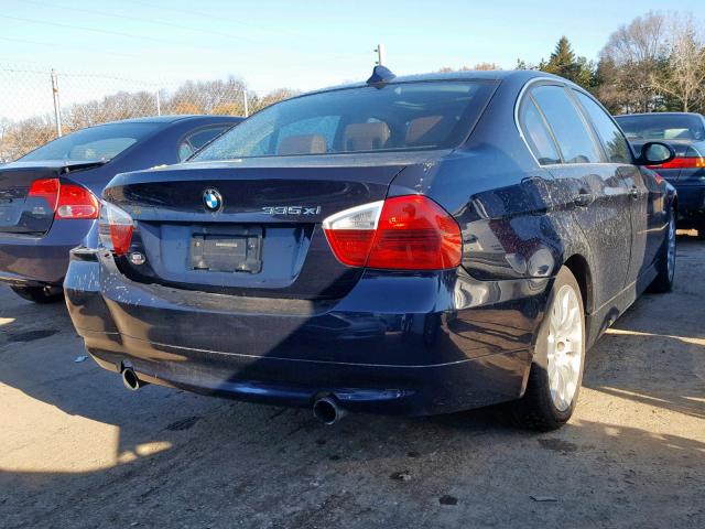 WBAVD53527A006186 - 2007 BMW 335 XI BLUE photo 4