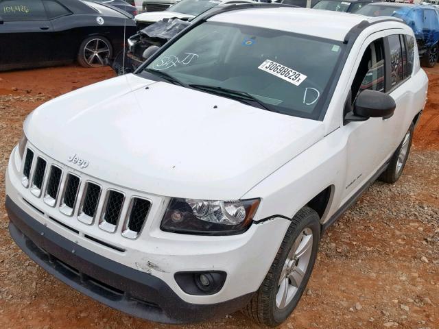 1C4NJCBB5ED790222 - 2014 JEEP COMPASS SP WHITE photo 2