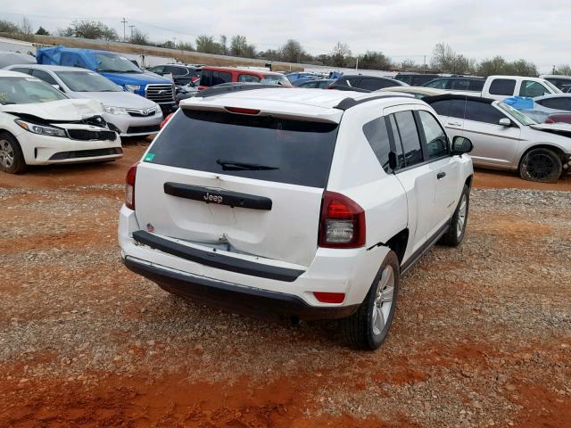 1C4NJCBB5ED790222 - 2014 JEEP COMPASS SP WHITE photo 4