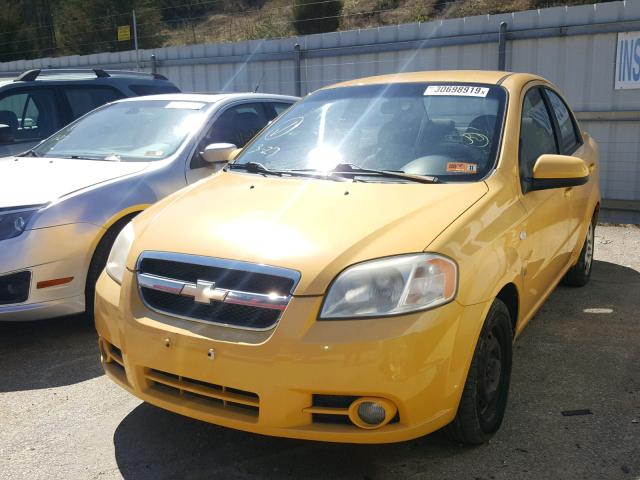 KL1TD56617B159738 - 2007 CHEVROLET AVEO BASE Sarı foto 2