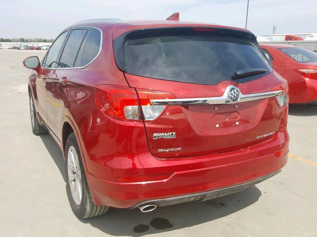 LRBFXBSA0HD201889 - 2017 BUICK ENVISION E BURGUNDY photo 3