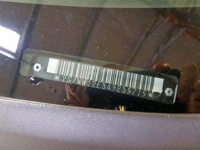 2G1WW12E349235715 - 2004 CHEVROLET MONTE CARL 银色 照片 10