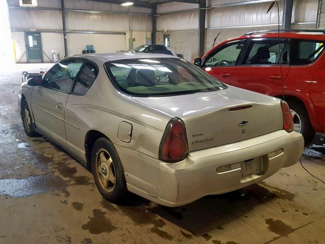 2G1WW12E349235715 - 2004 CHEVROLET MONTE CARL 银色 照片 3