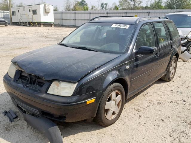 WVWSE61J32W440010 - 2002 VOLKSWAGEN JETTA GLS BLACK photo 2