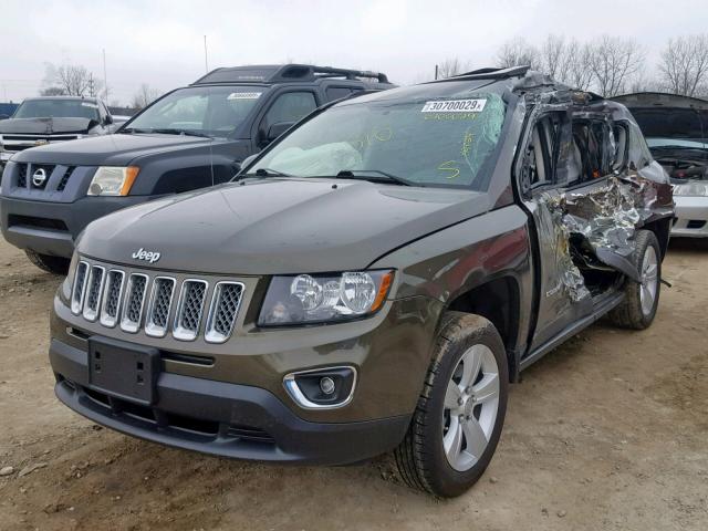 1C4NJCEA0FD209813 - 2015 JEEP COMPASS LA GREEN photo 2