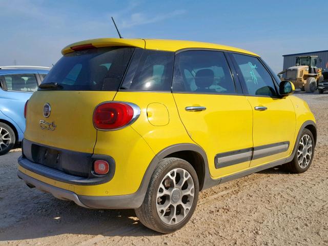 ZFBCFADH0FZ031175 - 2015 FIAT 500L TREKK YELLOW photo 4